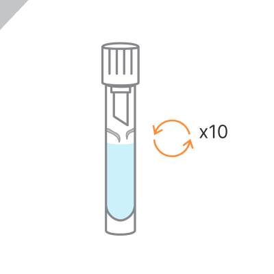 Invert the test tube 10 times.