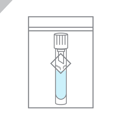 Place the collection tube back into the safety bag and seal securely.